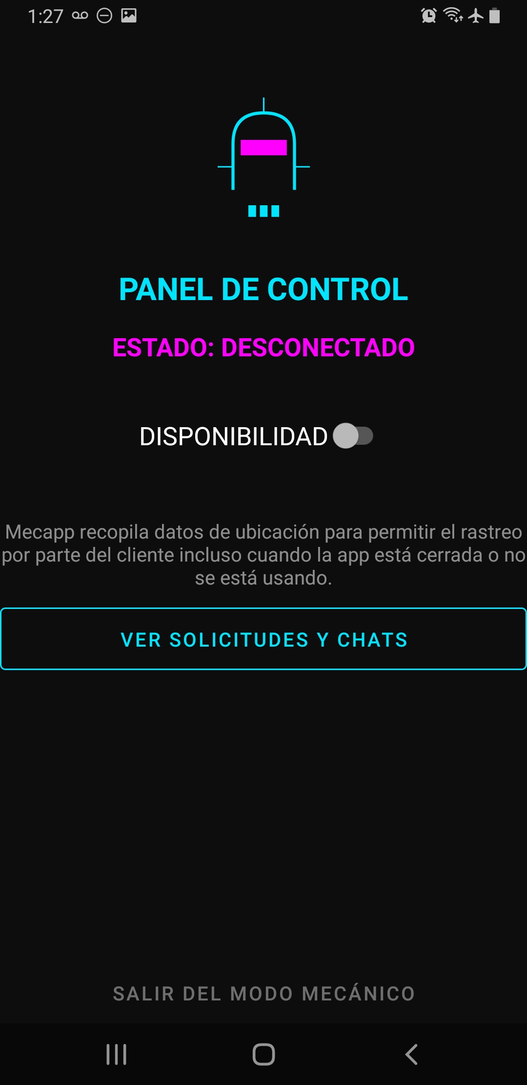 Interfaz de Panel de Acceso